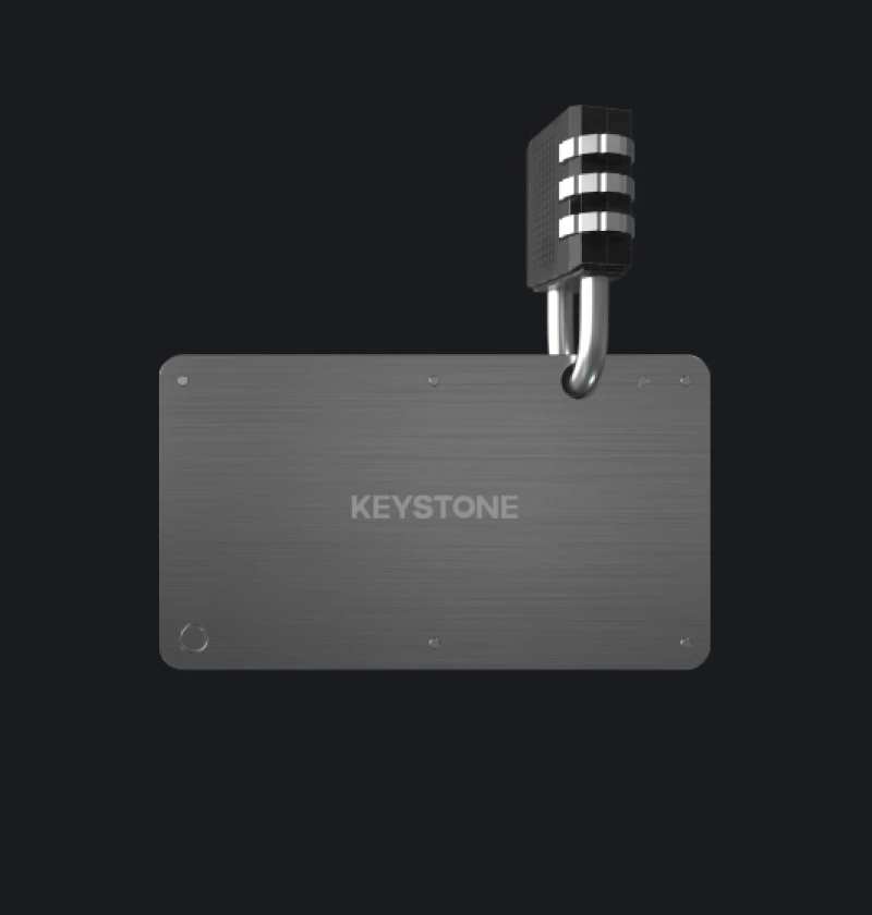 Close the tablet (can be fastened with a padlock)